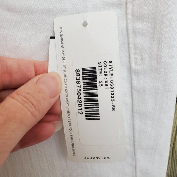 AG Adriano Goldschmied The Stilt Roll-Up Maternity capris, white - Picture 3 of 12